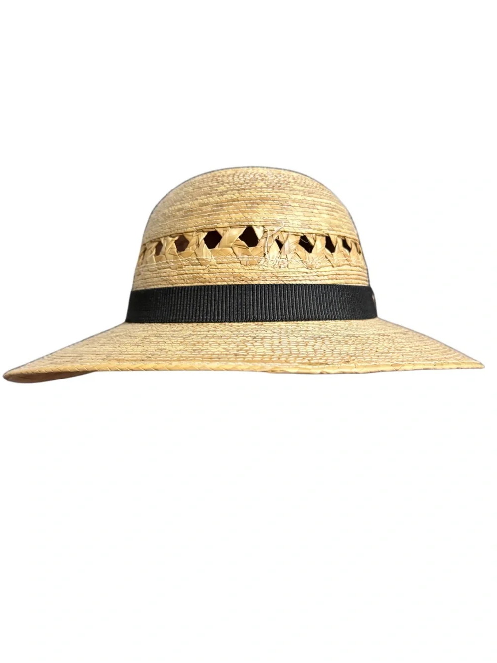 🤍 NWOT Tula Handwoven Palm Straw Sun Hat | Wide Brim | Boho Boutique Chic